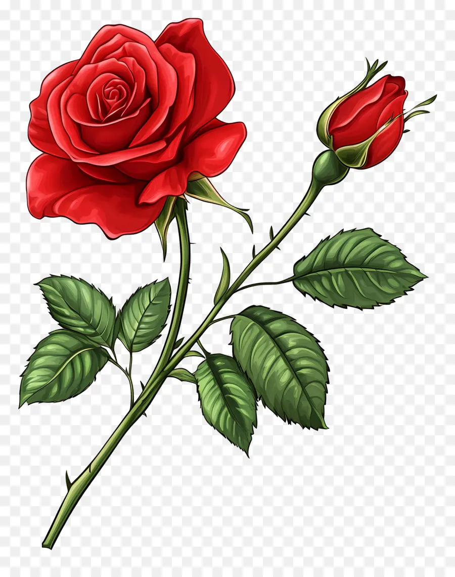 Rose Simple，Rose Rouge PNG