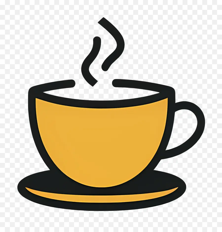 Logo Du Café，Coupe Jaune PNG