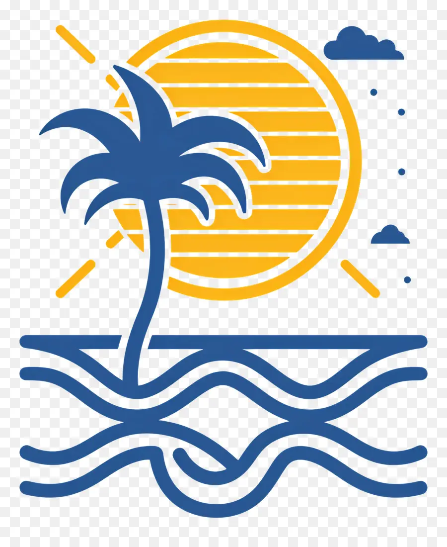 Logo De Plage，Scène De Plage PNG