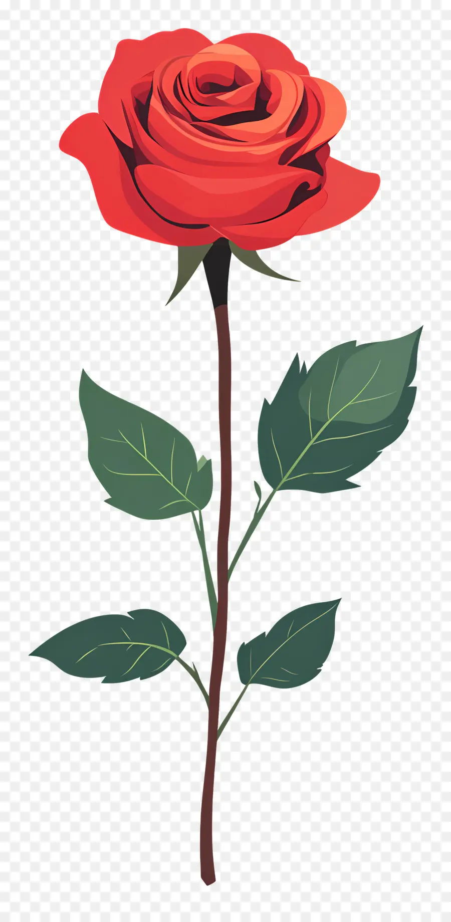 Rose Simple，Rose Rouge PNG