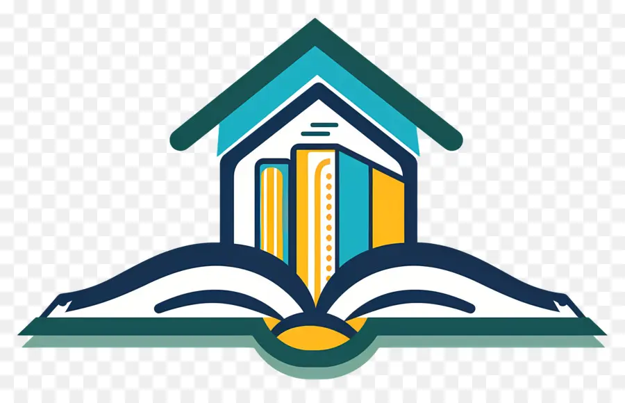 Logo Du Livre，Livre Et Maison PNG