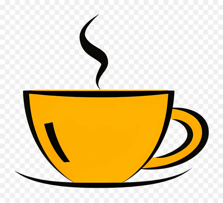 Logo Du Café，Coupe Jaune PNG