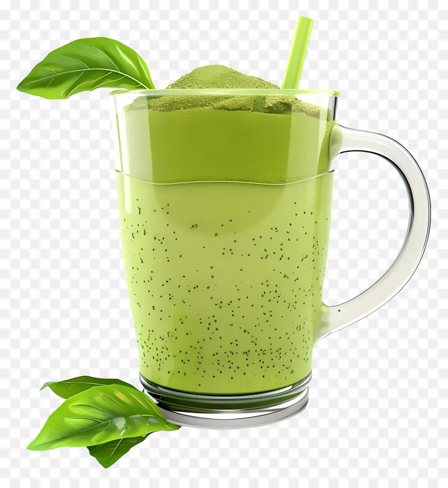 Thé Vert Matcha，Smoothie Vert PNG