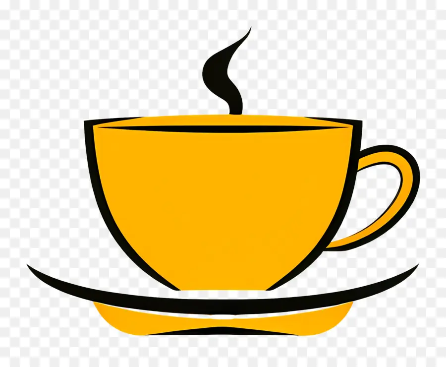 Logo Du Café，Coupe Jaune PNG