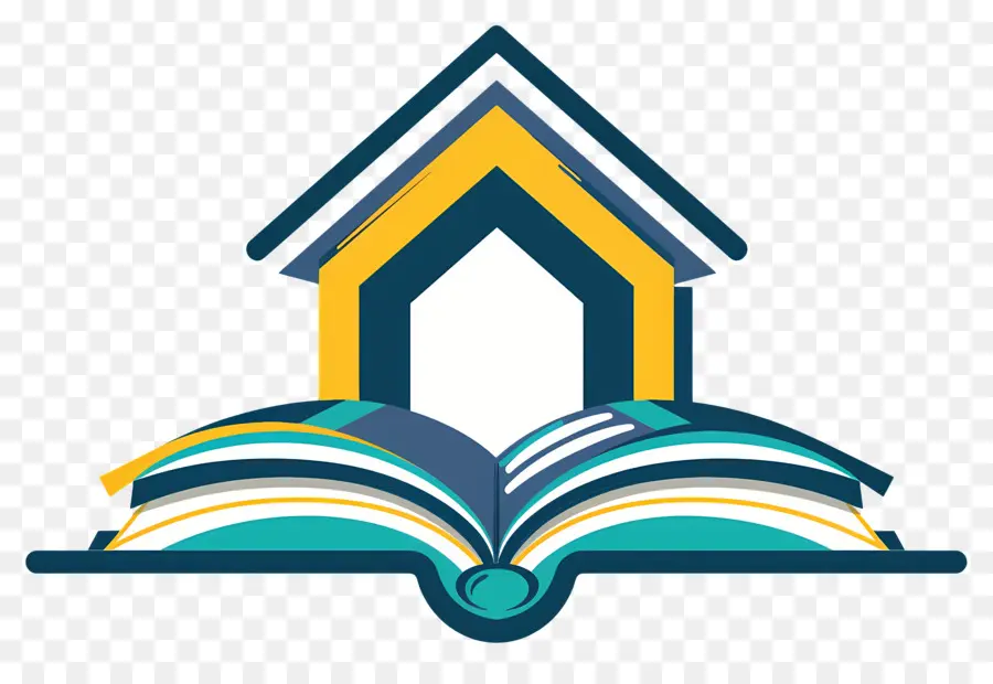 Logo Du Livre，Livre Et Maison PNG