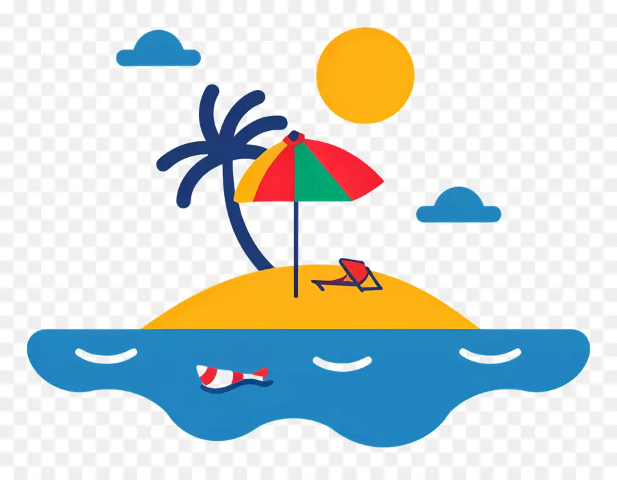 Logo De Plage，Scène De Plage PNG