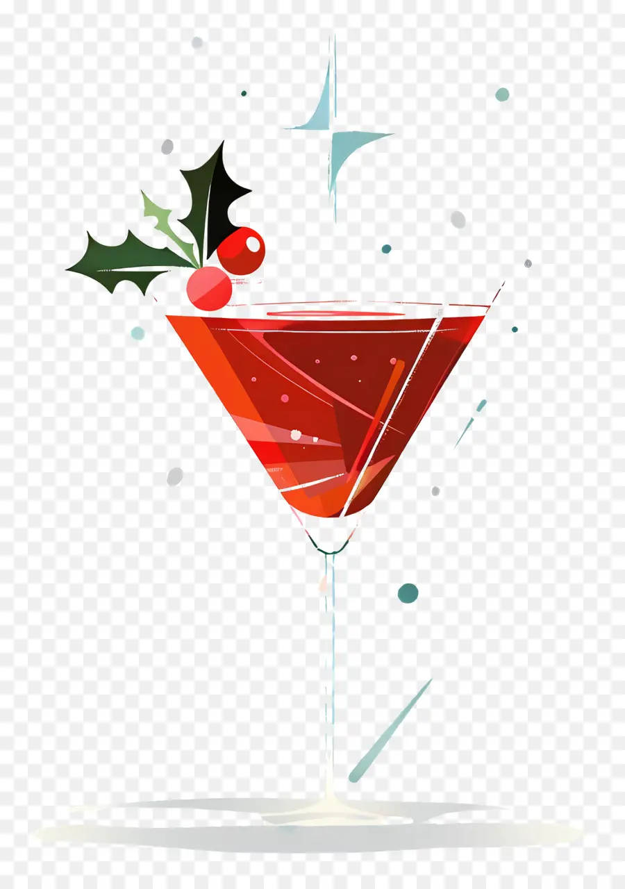 Cocktail De Noël，Cocktail Au Houx PNG