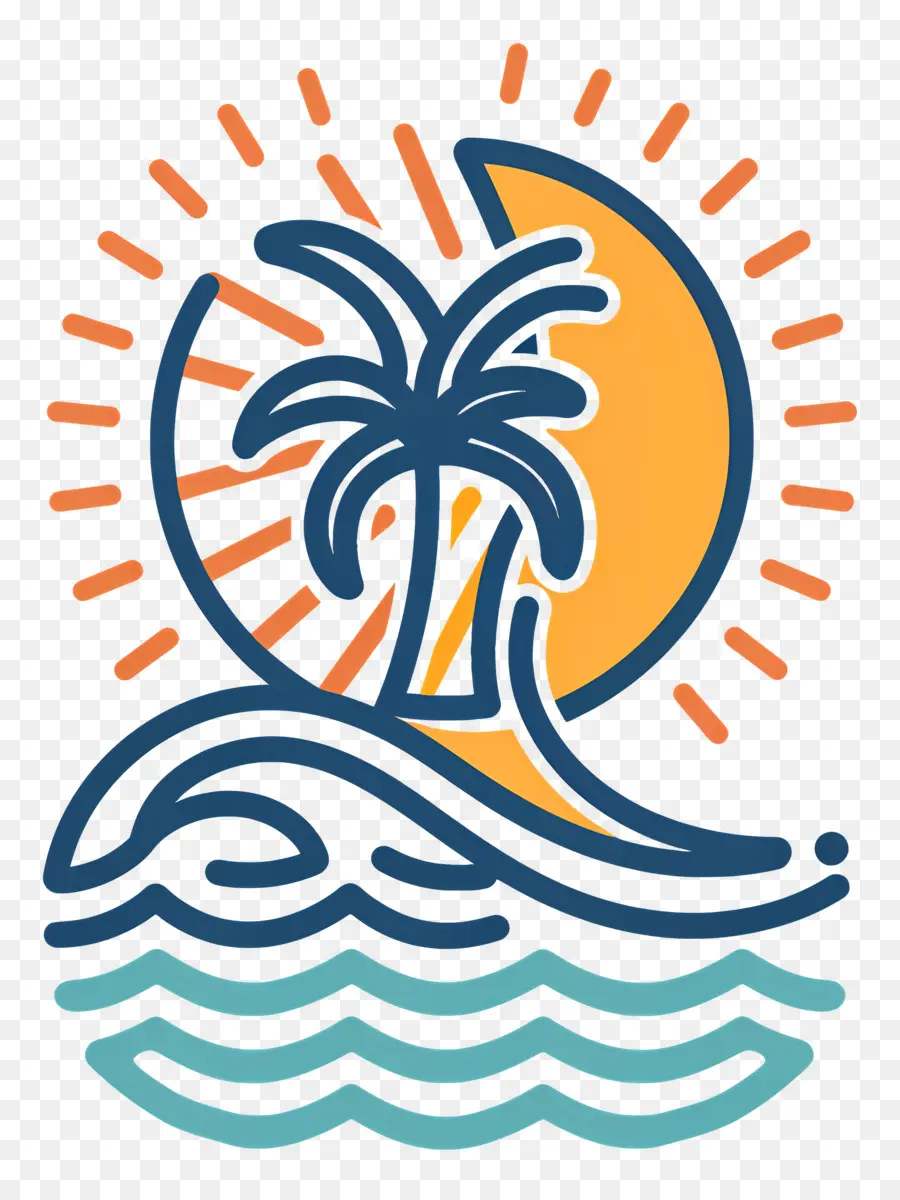 Logo De Plage，Scène De Plage PNG