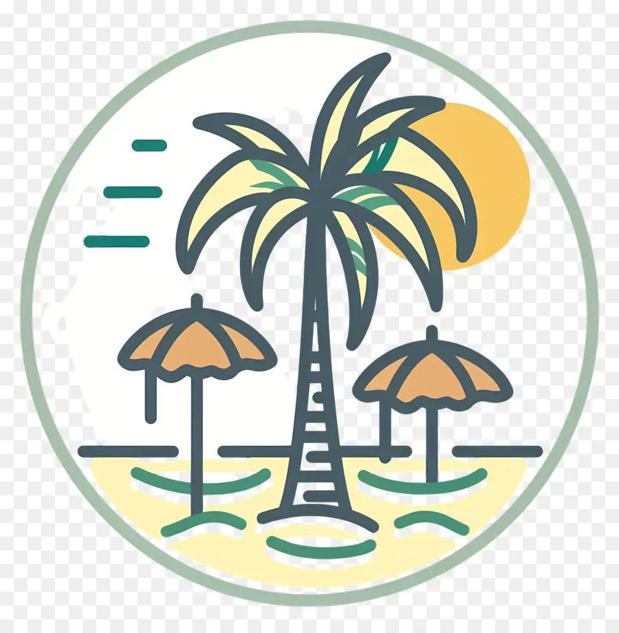 Logo De Plage，Scène De Plage PNG