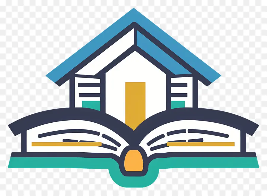 Logo Du Livre，Livre Et Maison PNG