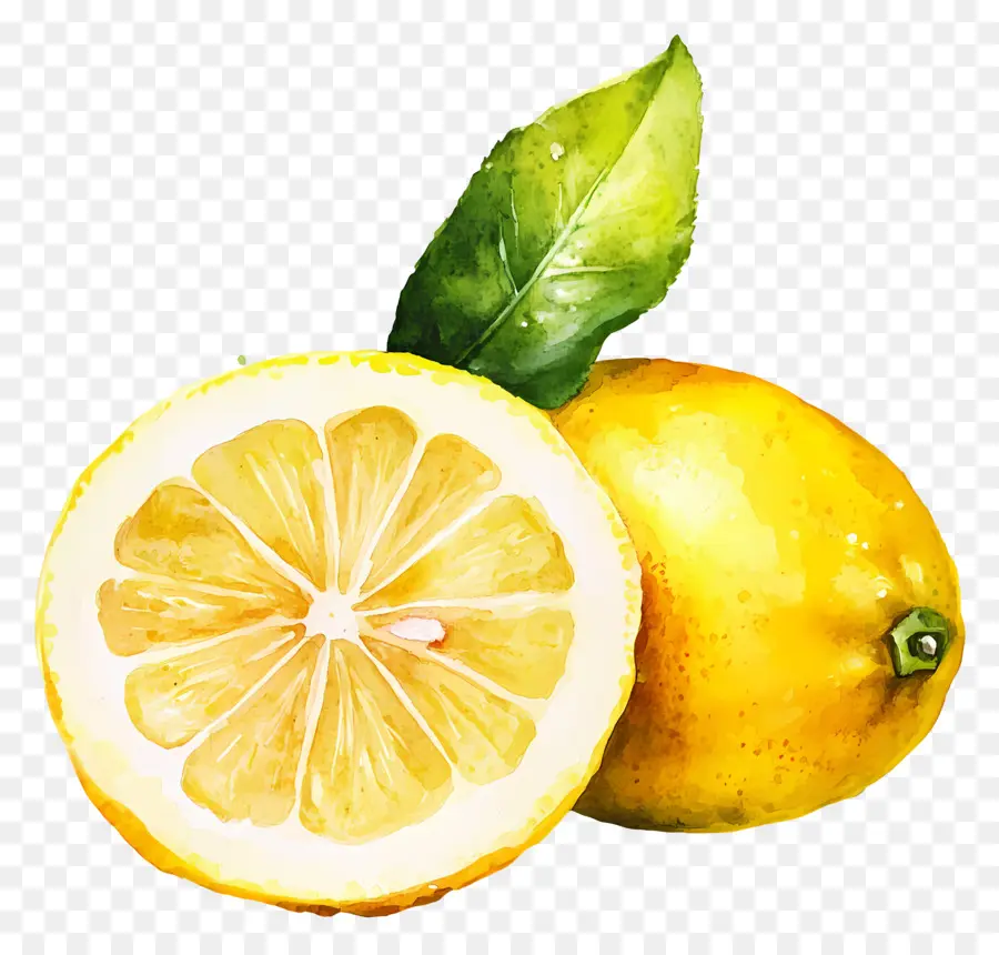 Aquarelle Citron，Pomélo PNG