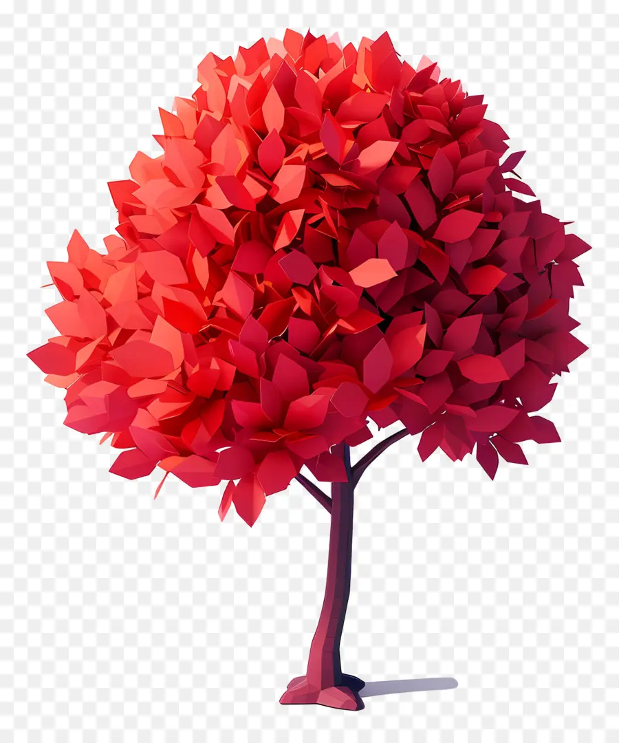 Arbre Animé，Arbre Rouge PNG