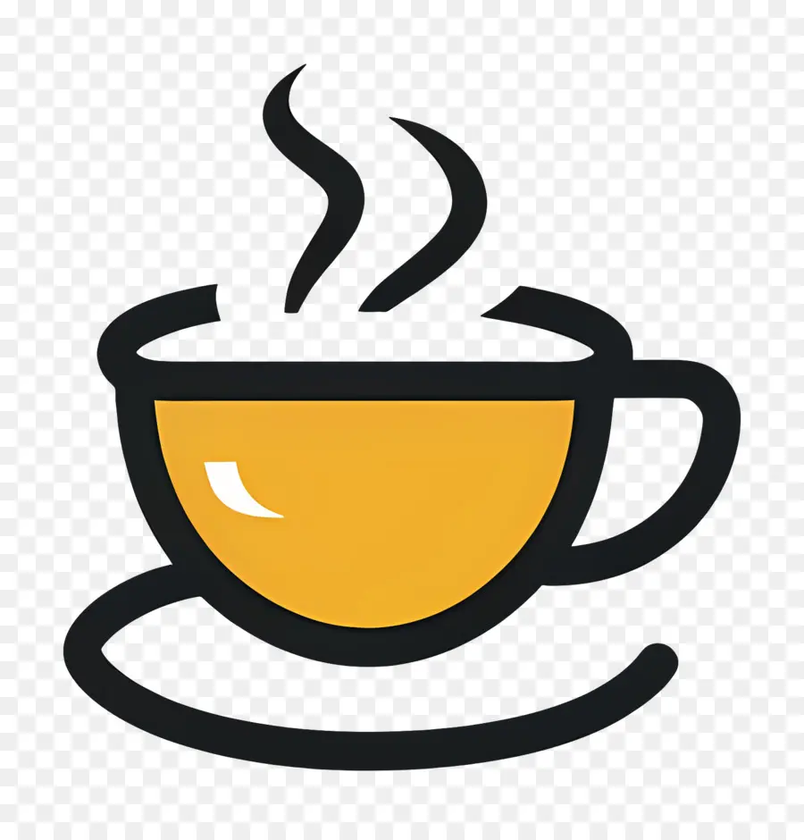 Logo Du Café，Coupe Jaune PNG