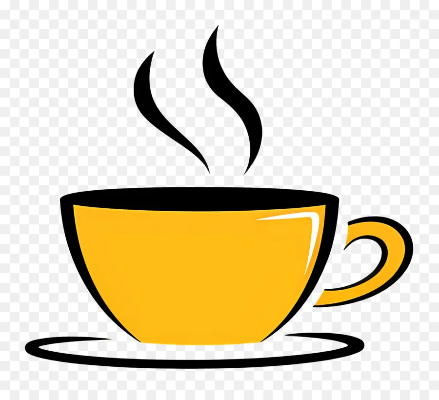 Logo Du Café，Coupe Jaune PNG