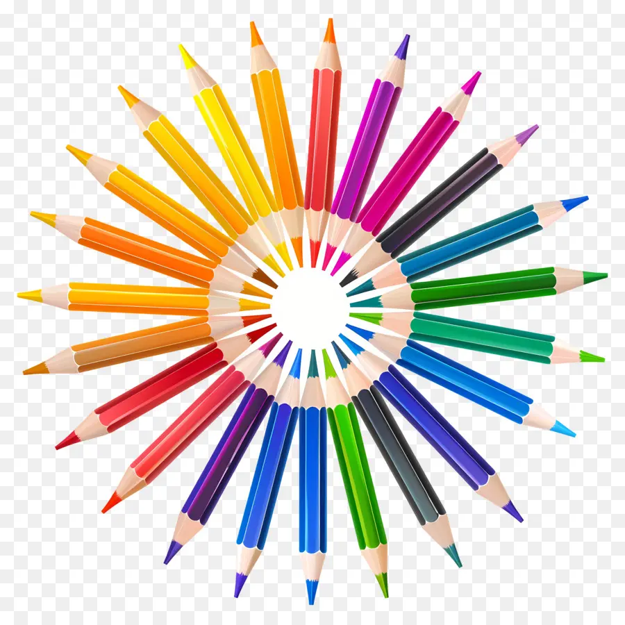 Crayons De Couleur，Art PNG