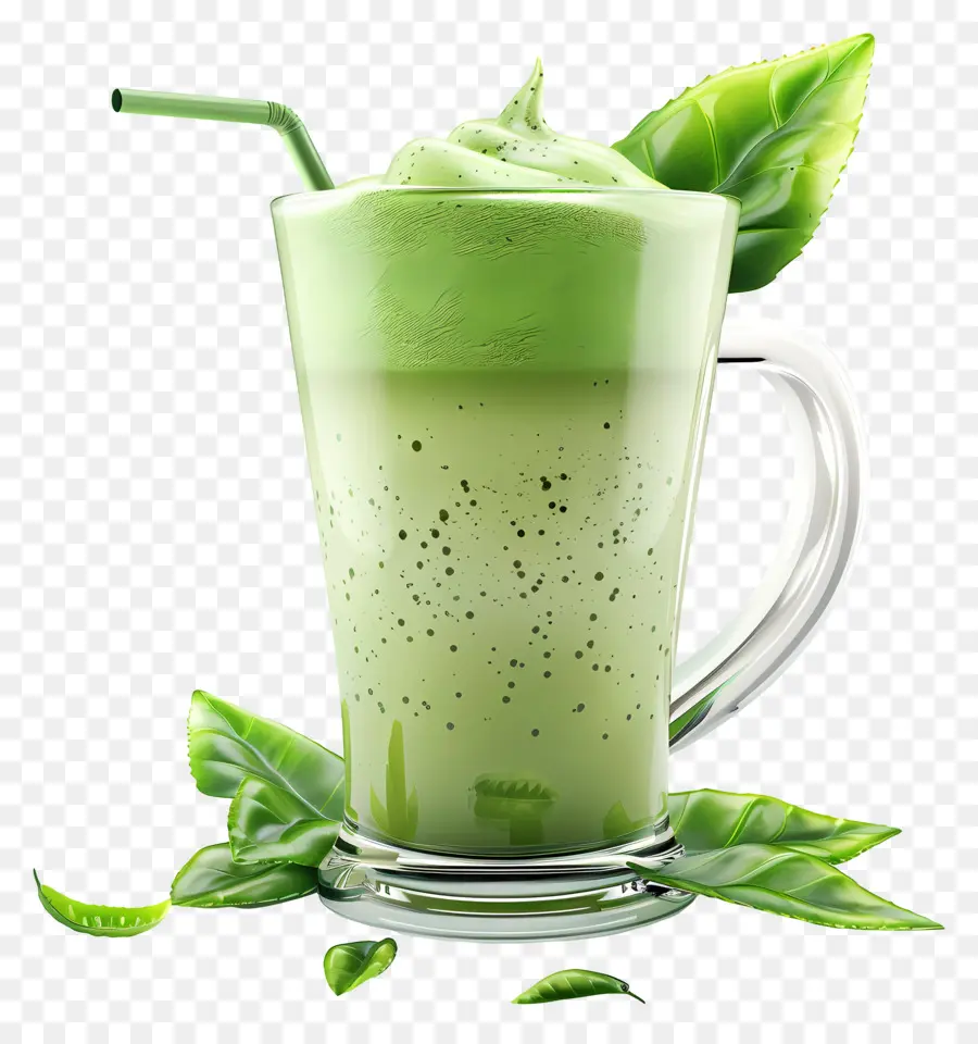 Thé Vert Matcha，Smoothie Vert PNG