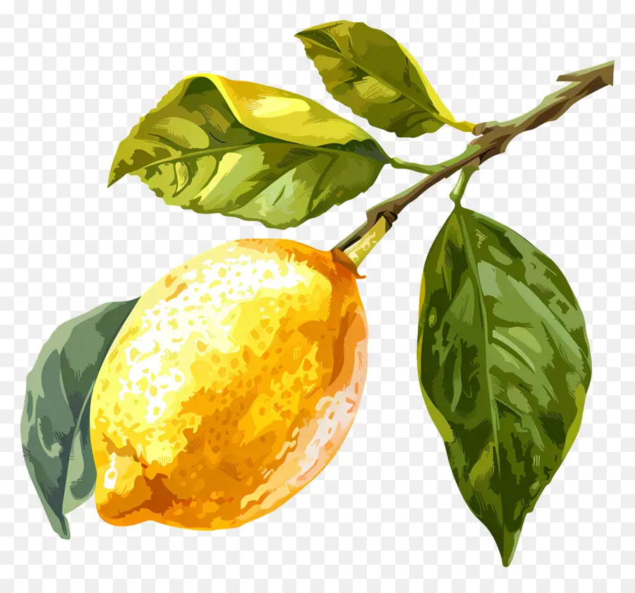 Aquarelle Citron，Un Seul Citron PNG