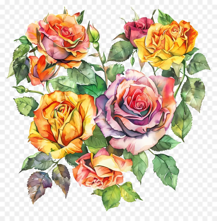 Fleur De Coeur，Roses PNG