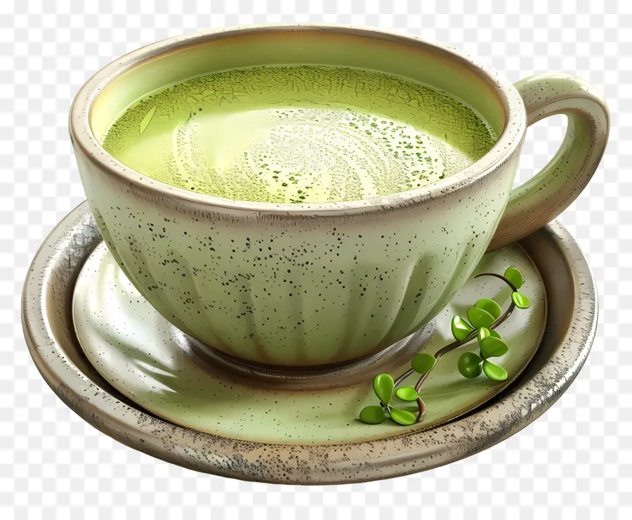 Thé Vert Matcha，Tasse De Thé Vert PNG