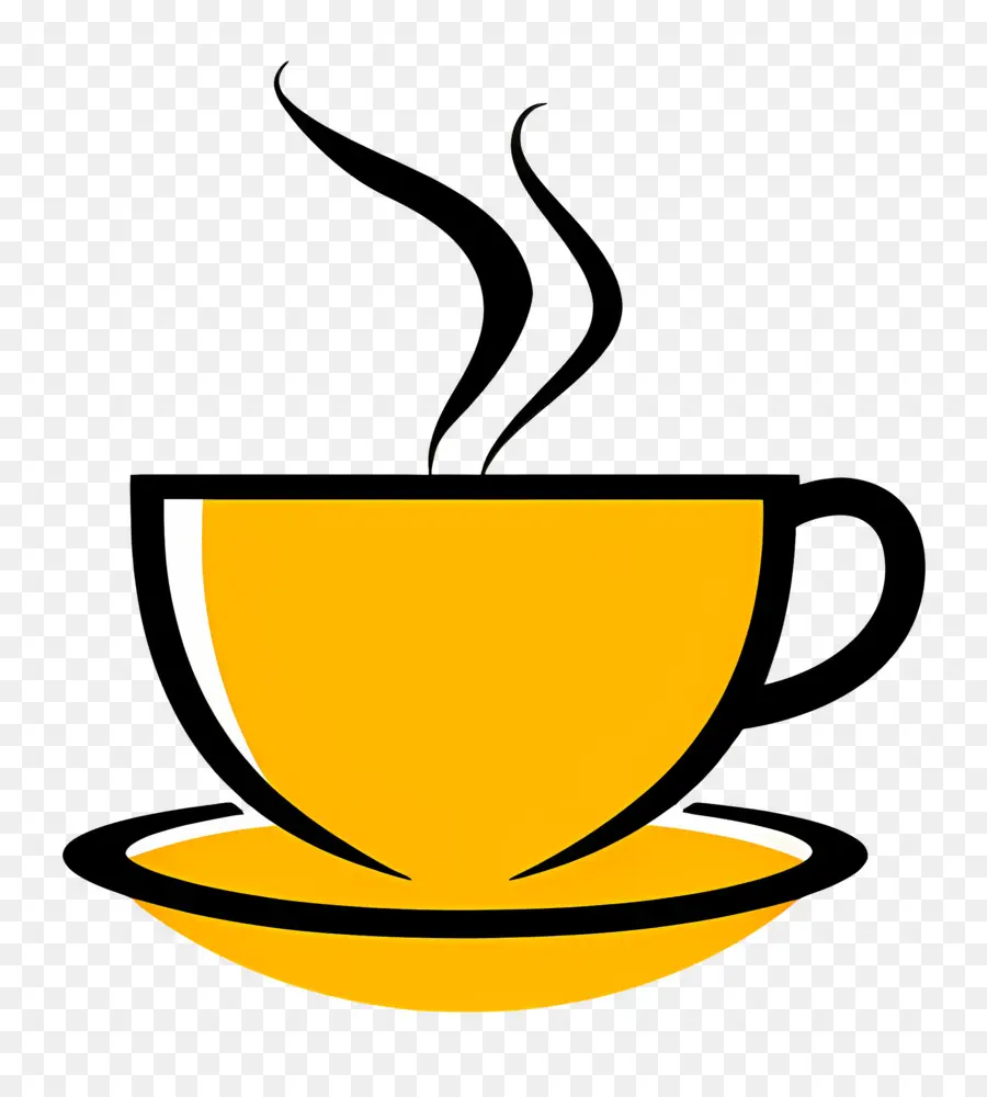 Logo Du Café，Coupe Jaune PNG