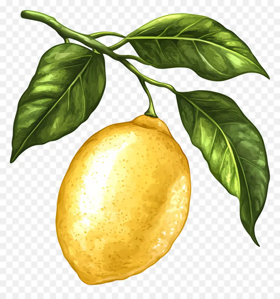 Aquarelle Citron，Citrons Jaunes PNG