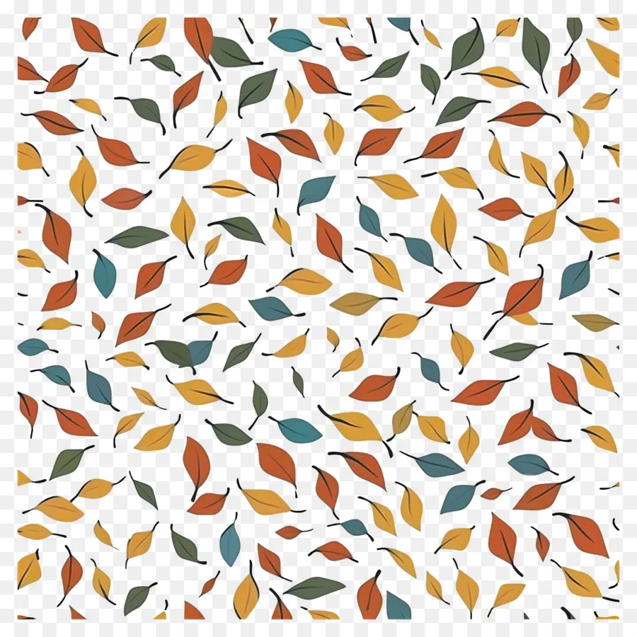 Modèle De Thanksgiving，Feuilles Colorées PNG