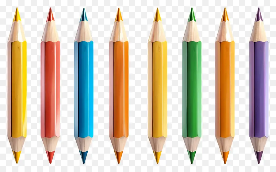 Crayons De Couleur，Crayons à Double Extrémité PNG