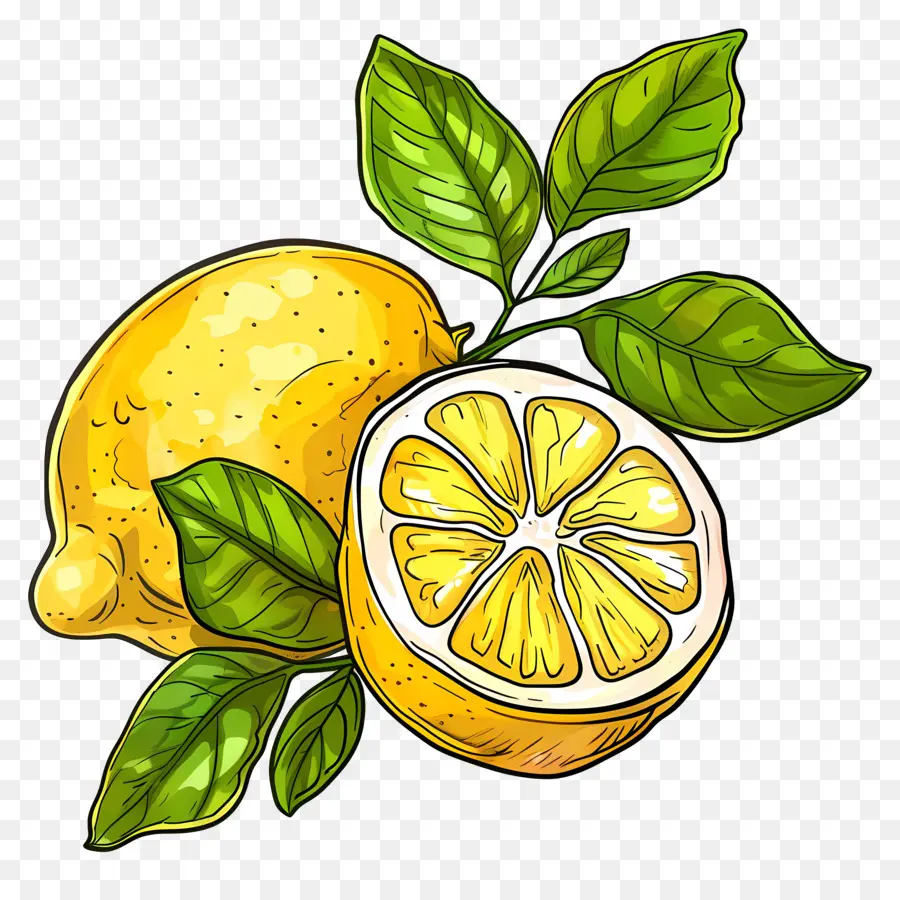 Aquarelle Citron，Citron PNG