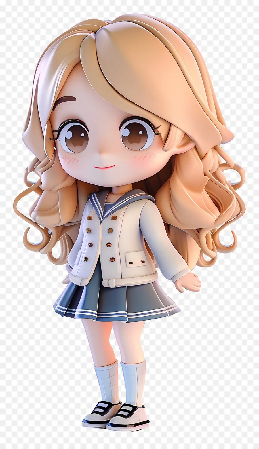 Fille Chibi，Écolière De Dessin Animé PNG