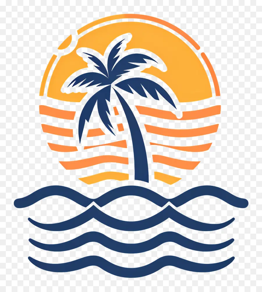 Logo De Plage，Scène De Plage PNG