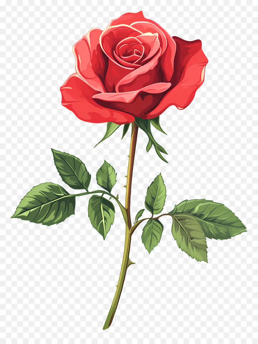 Rose Simple，Rose Rouge PNG