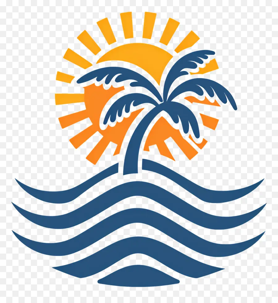 Logo De Plage，Scène De Plage PNG