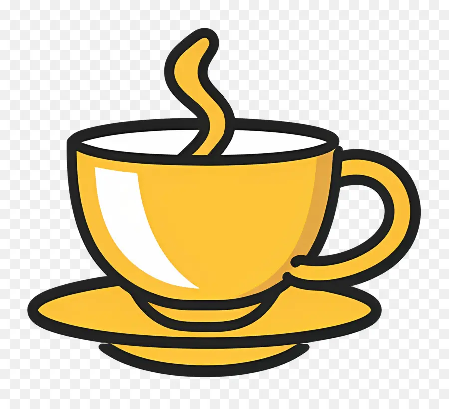 Logo Du Café，Coupe Jaune PNG