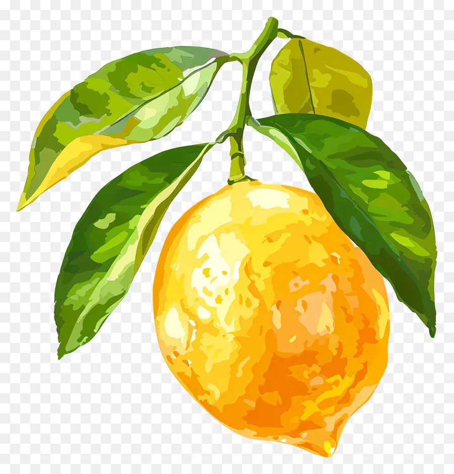 Aquarelle Citron，Un Seul Citron PNG