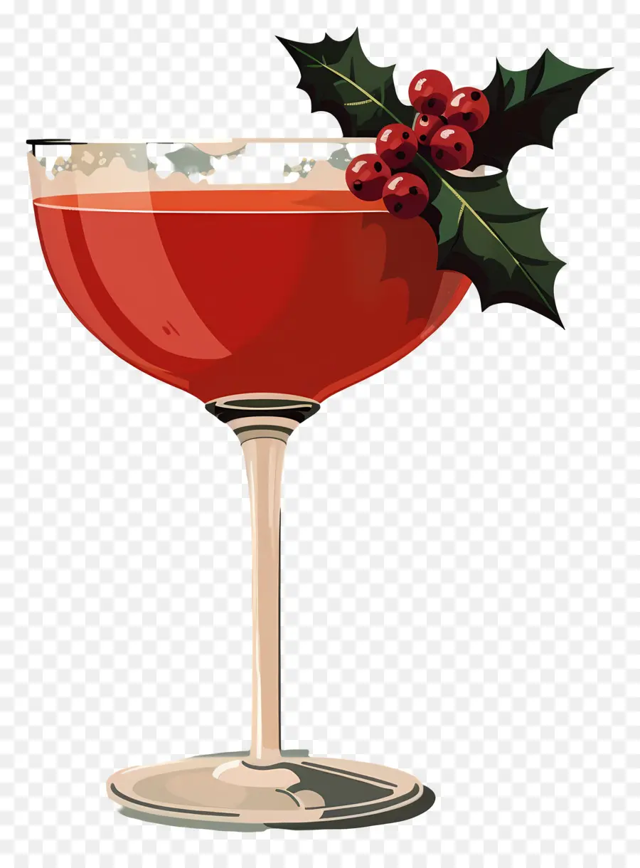 Cocktail De Noël，Cocktail Au Houx PNG