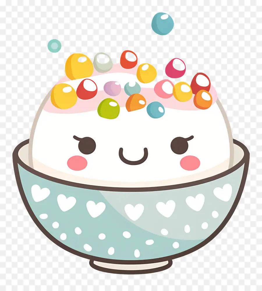 Bol De Céréales Kawaii，Glace Mignonne PNG