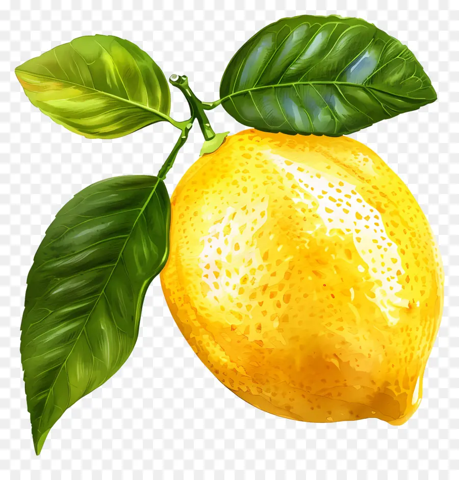 Aquarelle Citron，Un Seul Citron PNG