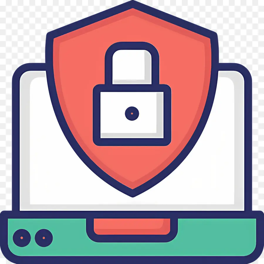 Cybersécurité，Ordinateur Portable Sécurisé PNG