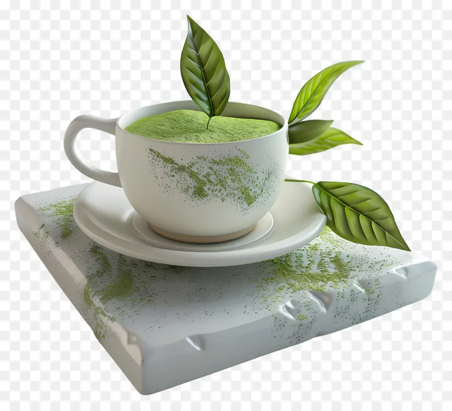 Thé Vert Matcha，Tasse De Thé Vert PNG