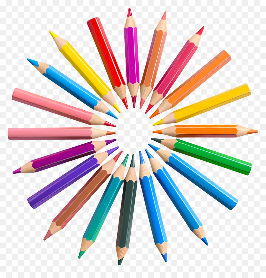 Crayons De Couleur，Art PNG