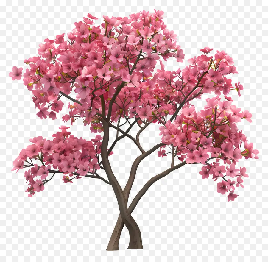 Arbre Animé，Arbre Rose PNG