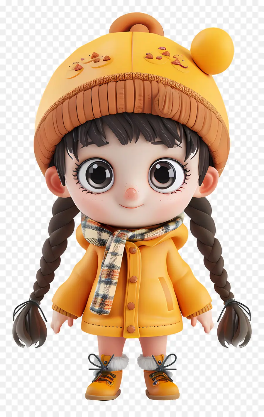 Fille Chibi，Personnage De Dessin Animé 3d PNG