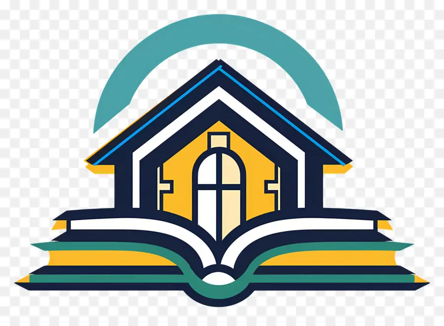 Logo Du Livre，Livre Et Maison PNG