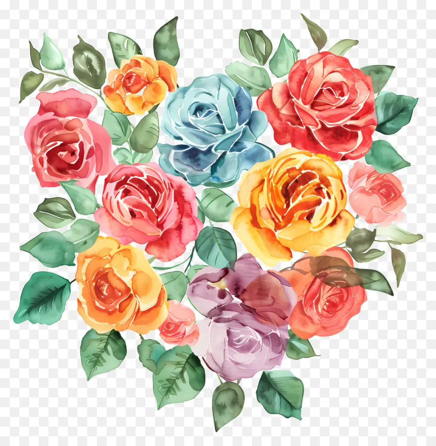 Fleur De Coeur，Roses PNG