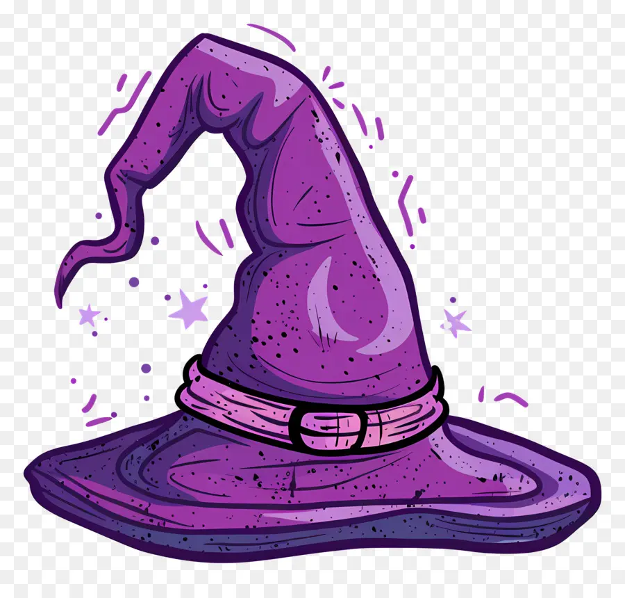 Casquette D'halloween，Chapeau De Sorcière Violet PNG