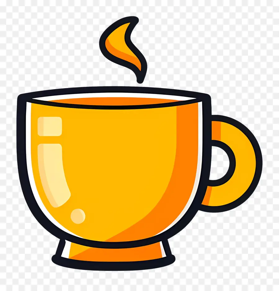 Logo Du Café，Coupe Jaune PNG