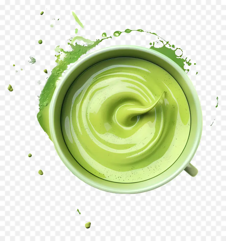 Thé Vert Matcha，Smoothie Vert PNG