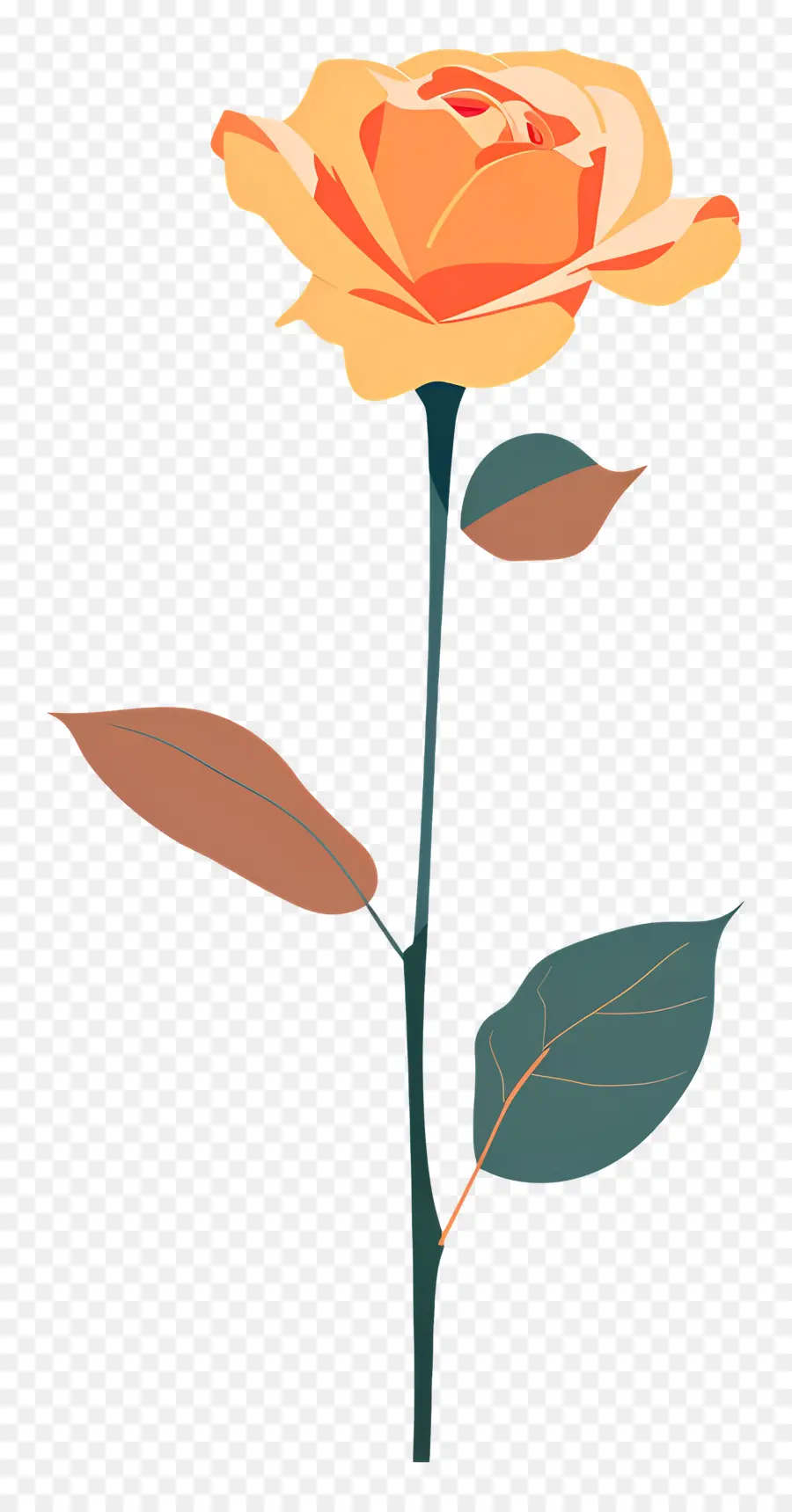 Rose Simple，Rose Jaune PNG