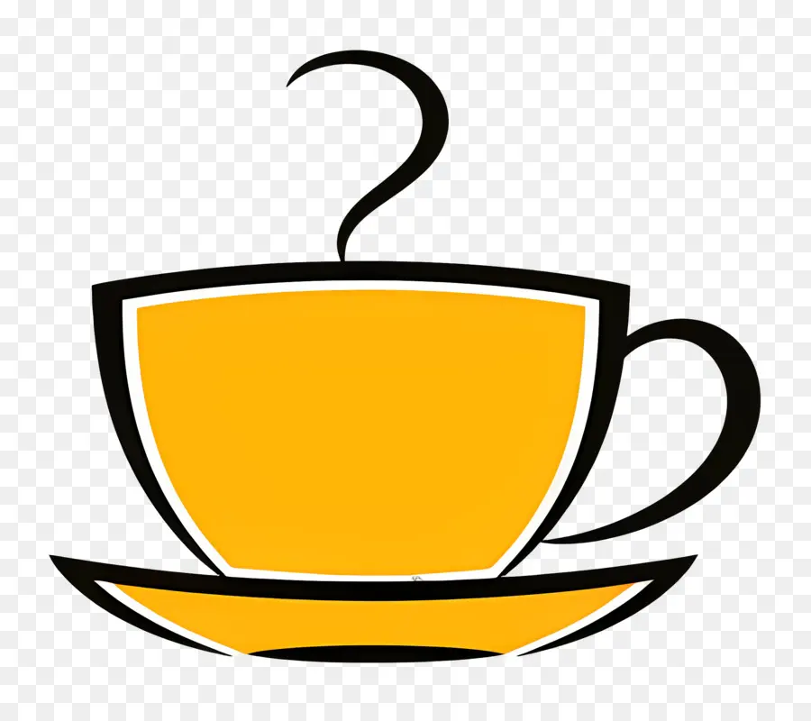 Logo Du Café，Coupe Jaune PNG