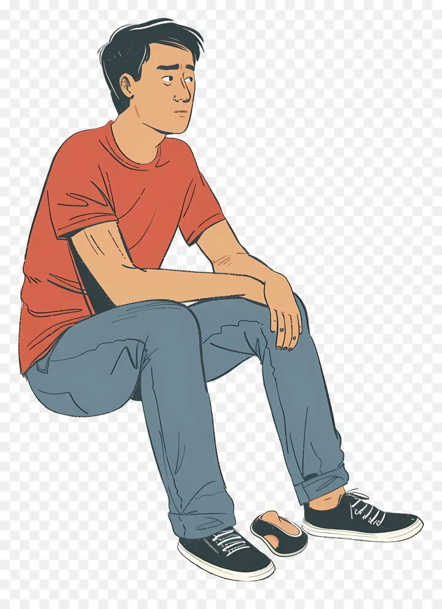 Homme Seul，Personne Assise PNG